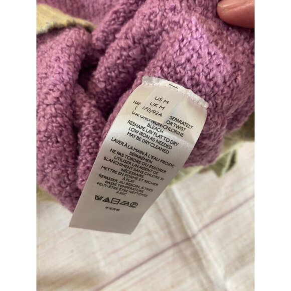 Urban Outfitters Women's Pink/Purple Notched V Neck Crop Sweater - Medium - Picture 12 of 13